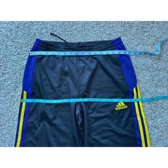 Adidas warm up track pants, Black, Purple & Yellow on sides; zippered bottoms - Picture 4 of 12